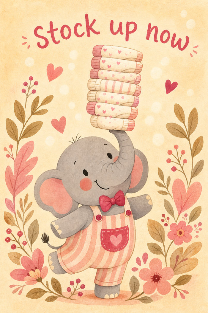 Diaper Delight — colorful style baby shower greeting card