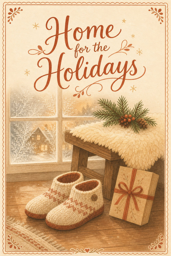 Cozy Slippers — christmas greeting card