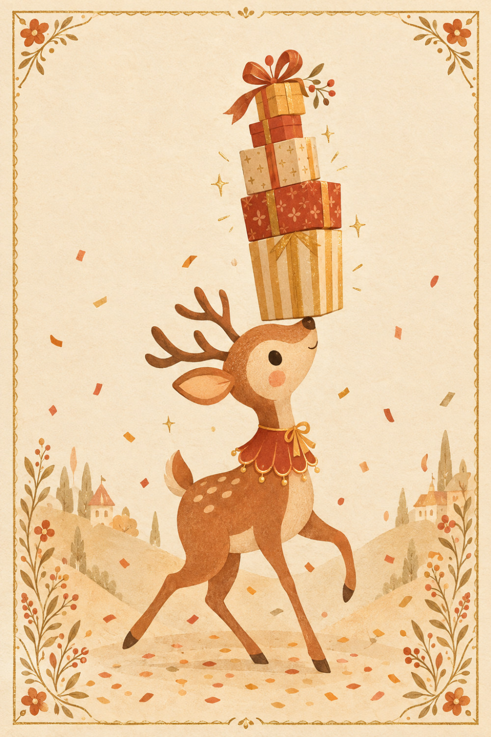 Gift Balancer — elegant style birthday greeting card