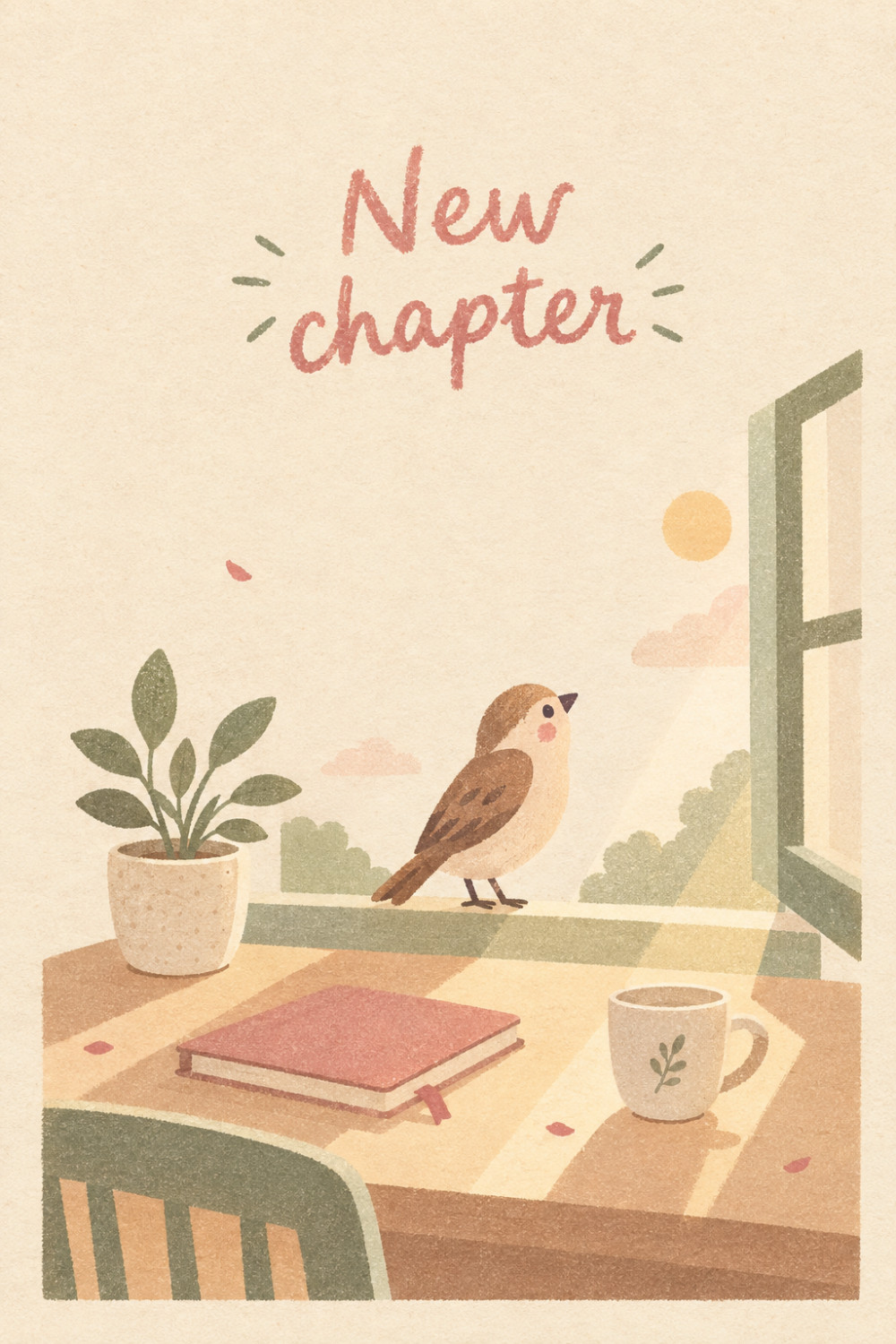 Morning Bird — minimal style divorce / breakup greeting card