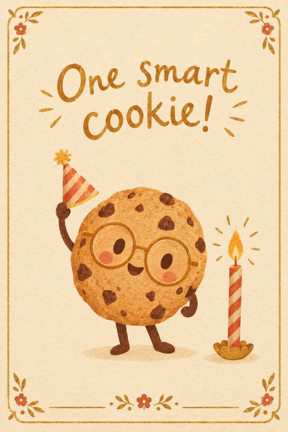 Cookie Cheers — elegant style birthday greeting card