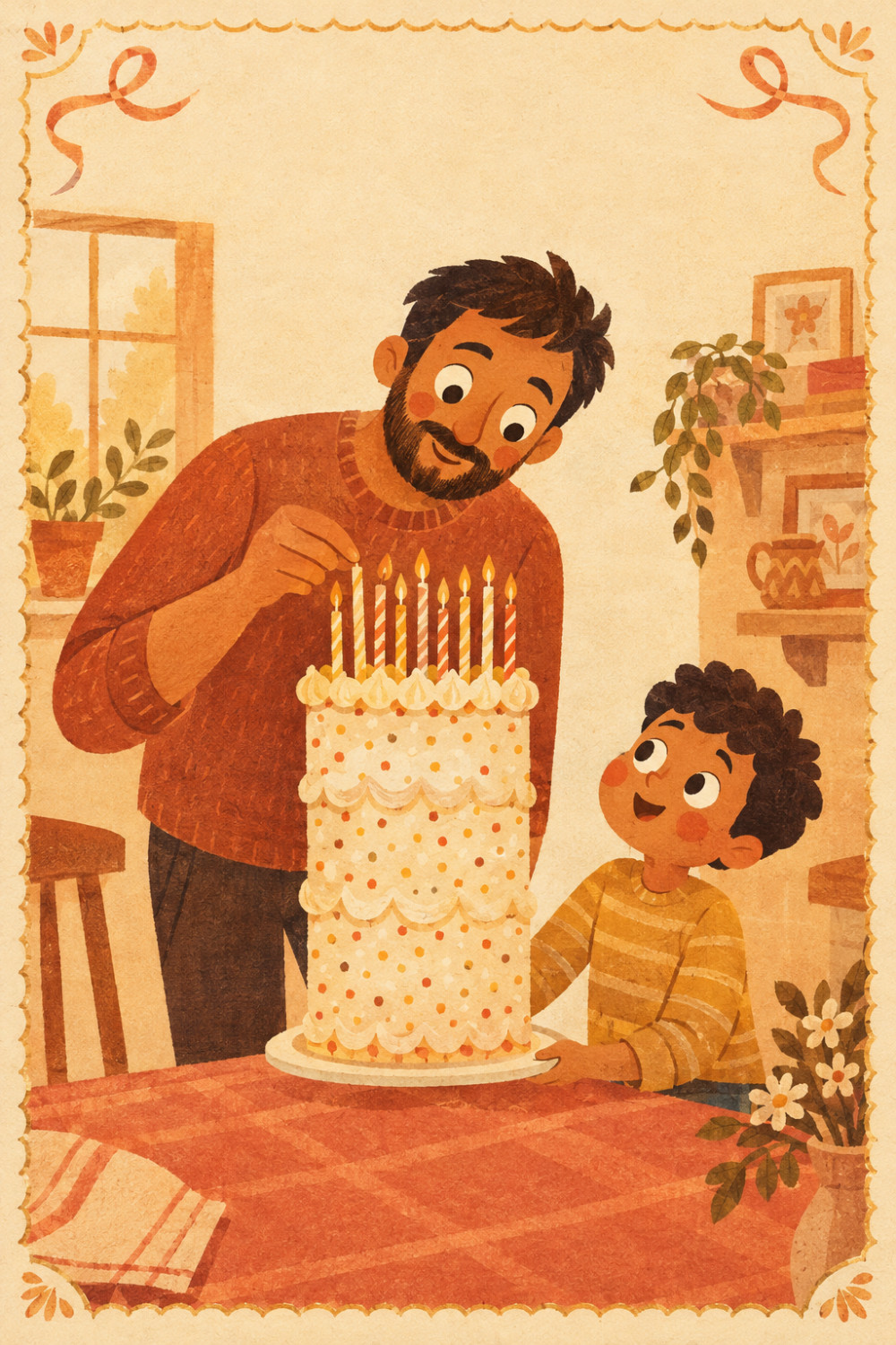 Candle Care — artistic style birthday greeting card