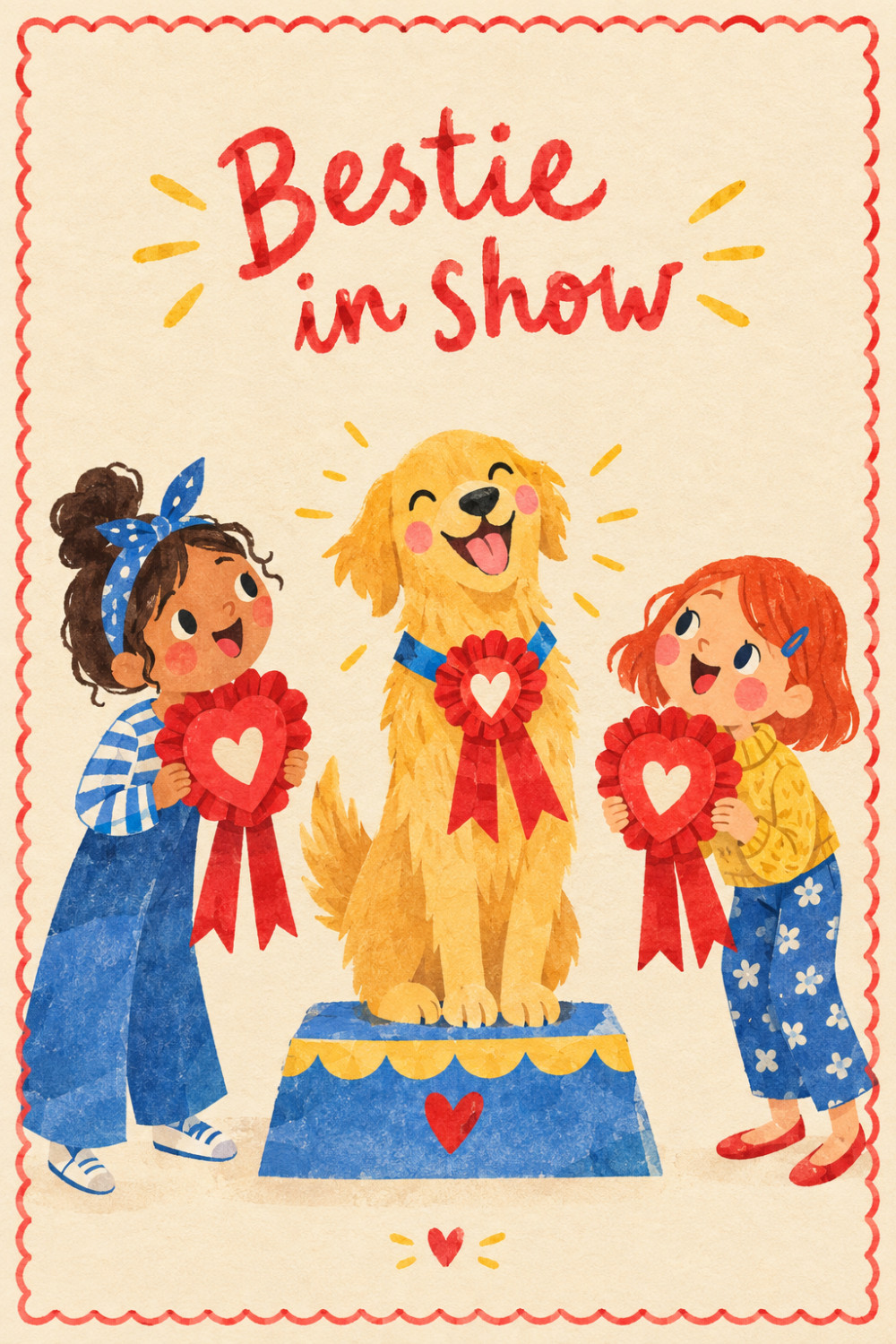 Podium Pals — artistic style galentine's day greeting card