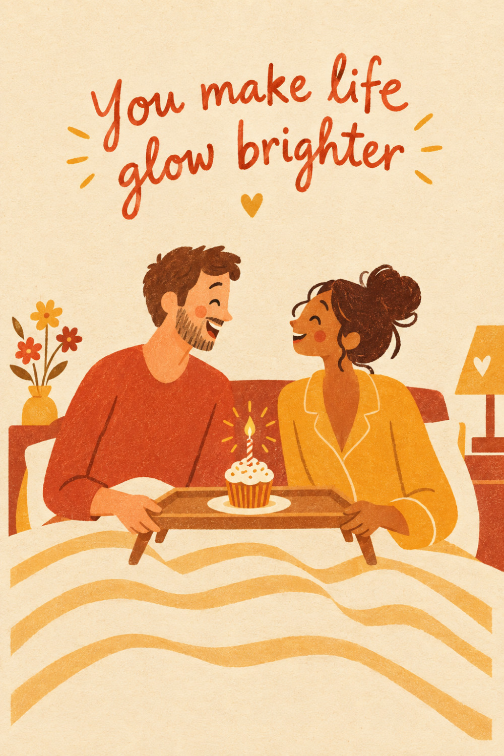 Morning Glow — minimal style birthday greeting card