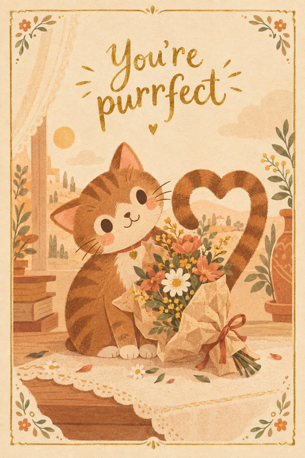 Heart Tail — elegant style mother's day greeting card