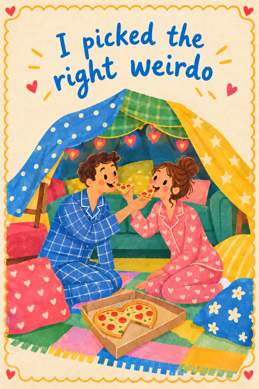 Blanket Feast — colorful style valentine's day greeting card