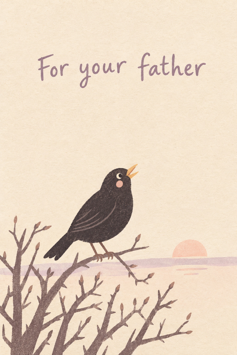 Morning Song — minimal style condolences greeting card