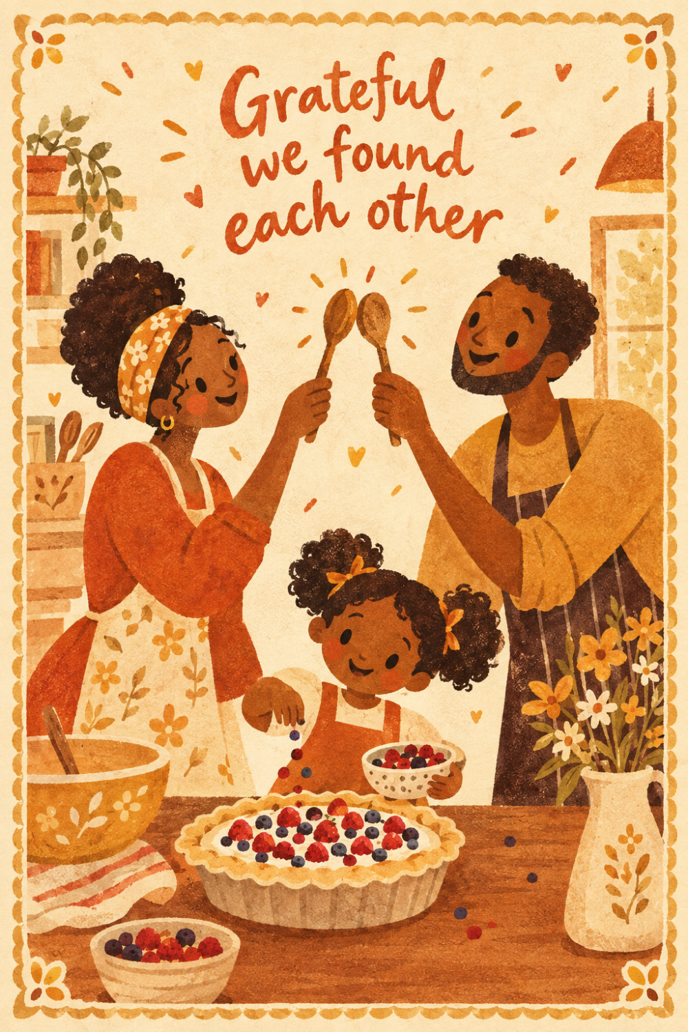 Berry Celebration — artistic style mother's day greeting card