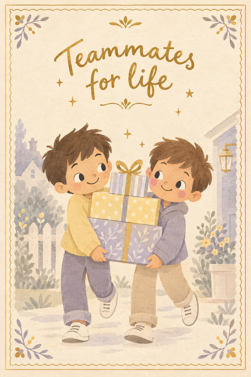 Brother Bond — elegant style birthday greeting card
