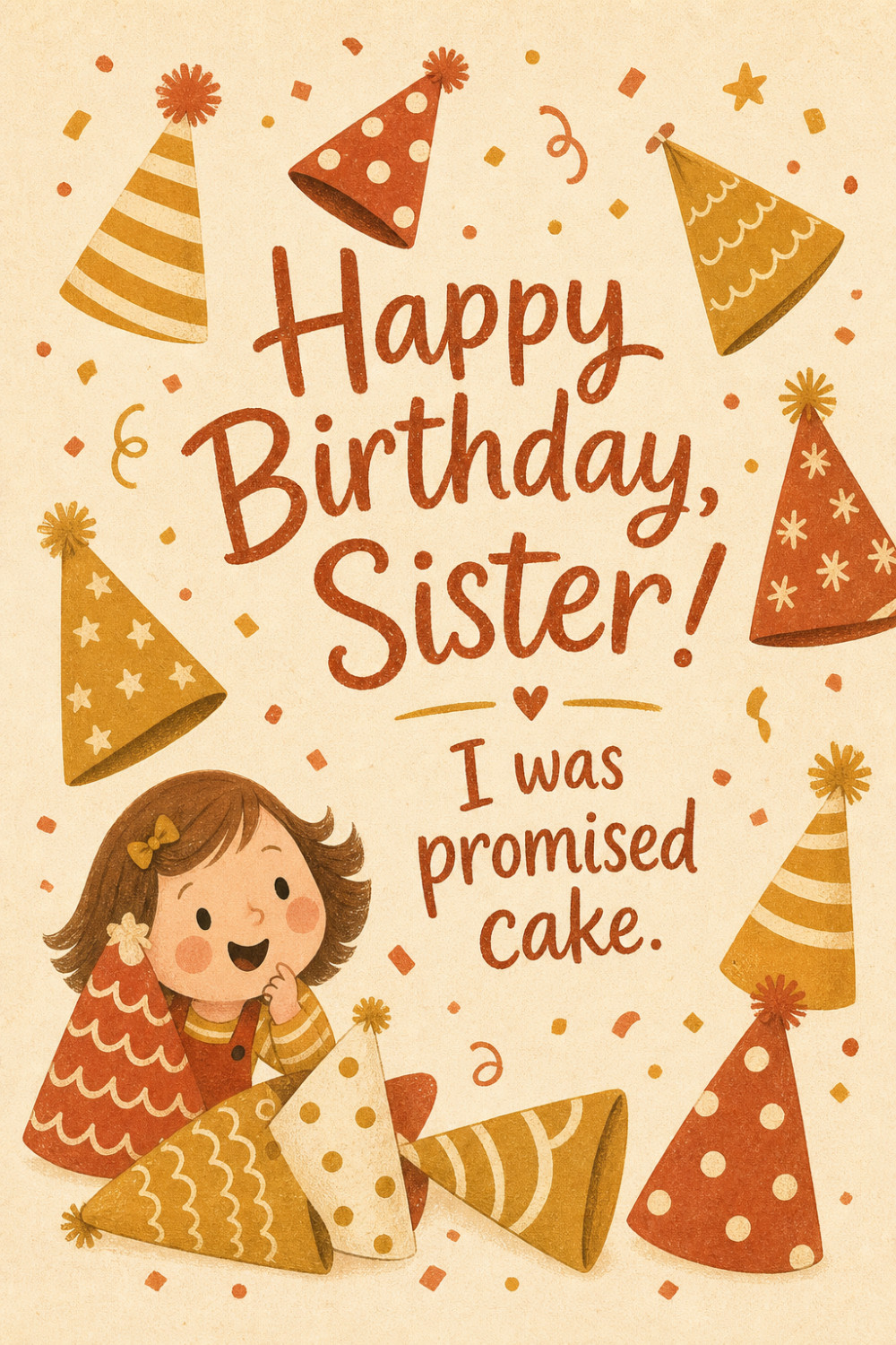 Party Hats — minimal style birthday greeting card