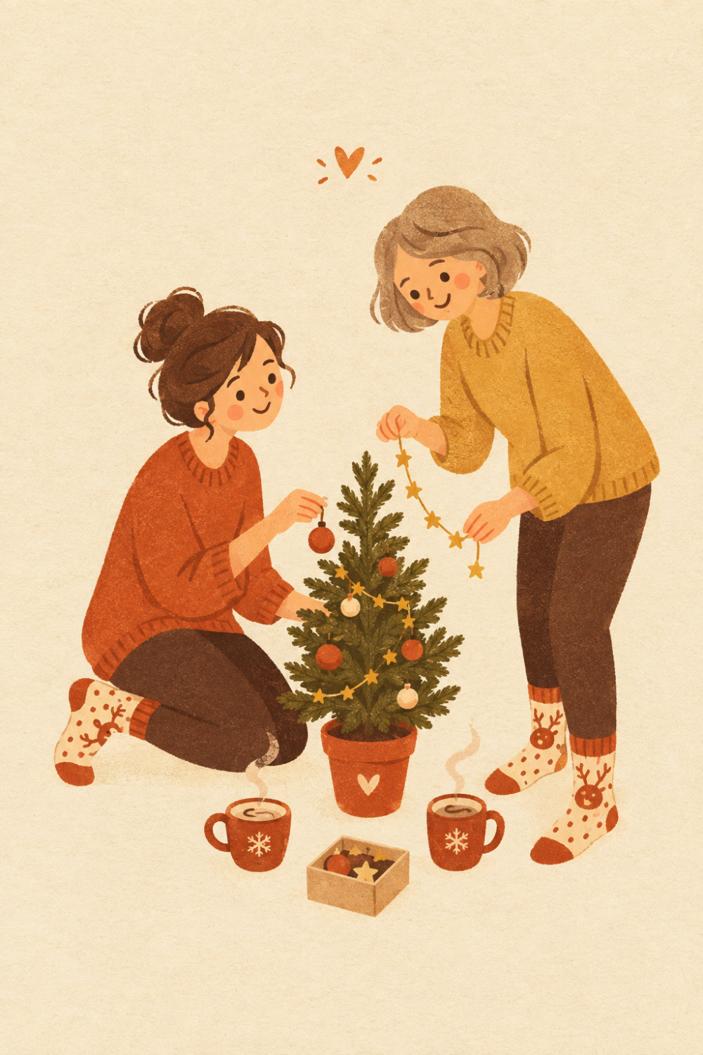 Matching Moments — minimal style christmas greeting card
