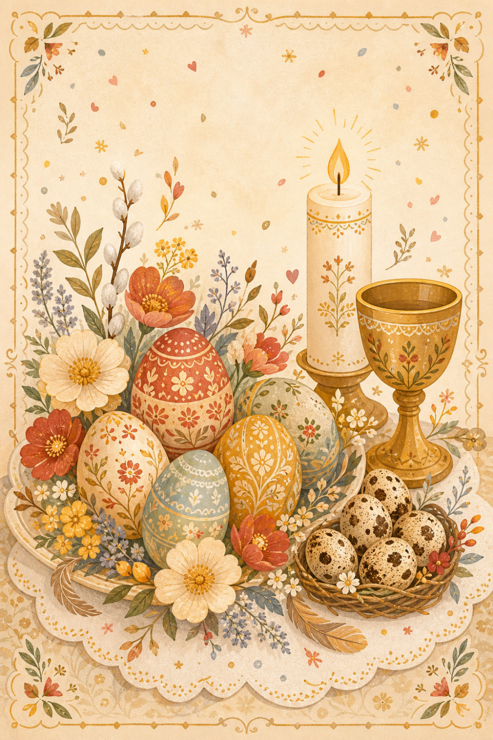 Easter Gratitude — elegant style easter greeting card
