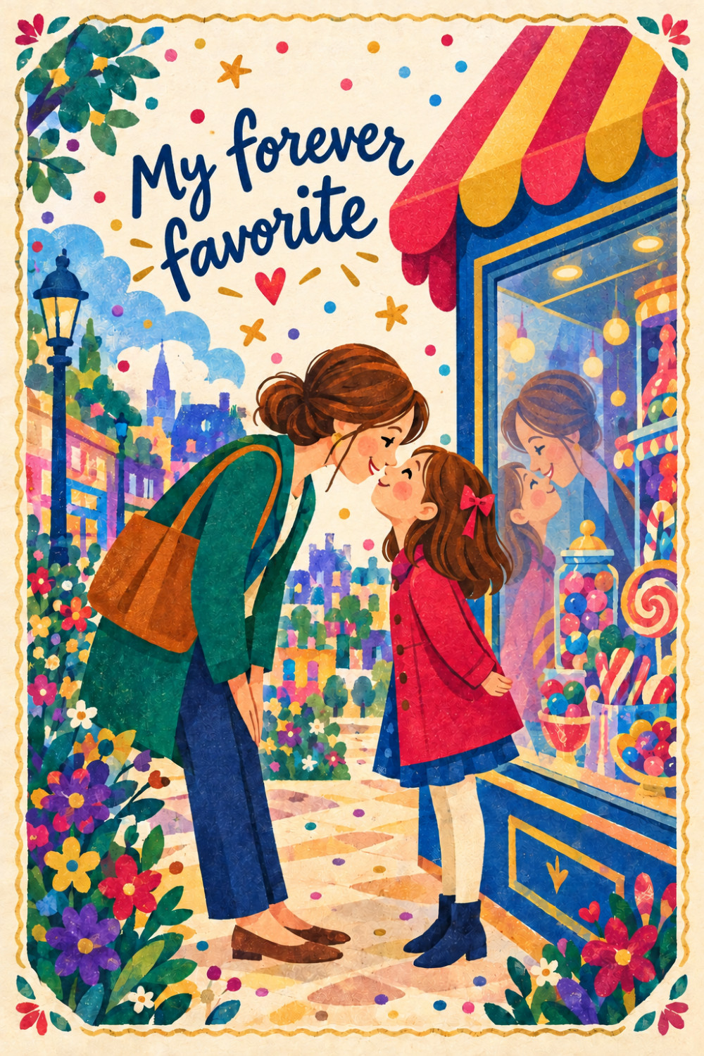 Nose Nuzzle — colorful style birthday greeting card