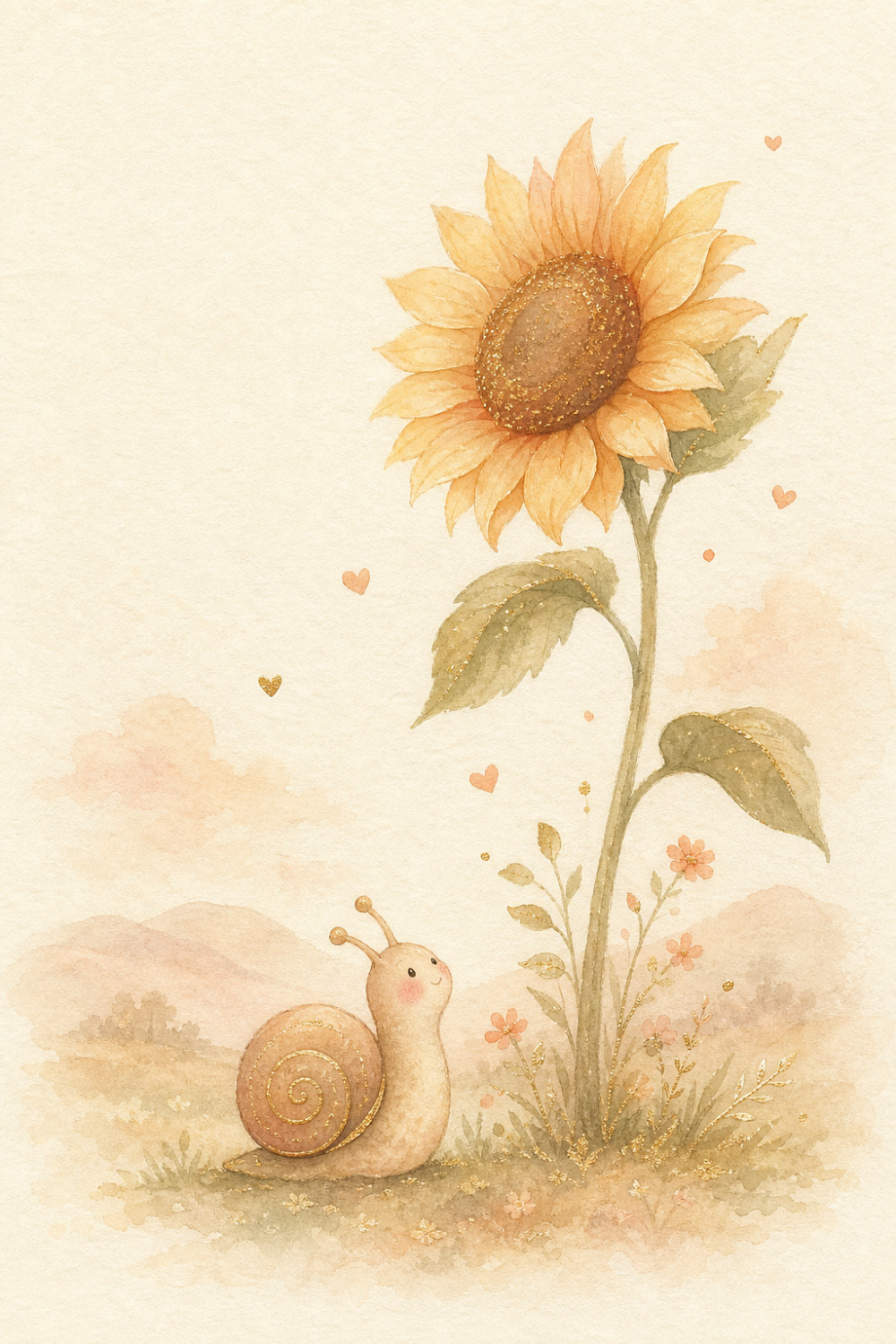 Sunny Snail — elegant style encouragement greeting card