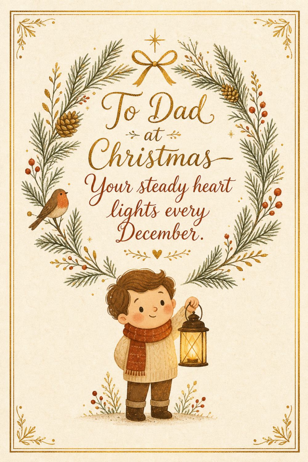 Lantern Glow — elegant style christmas greeting card