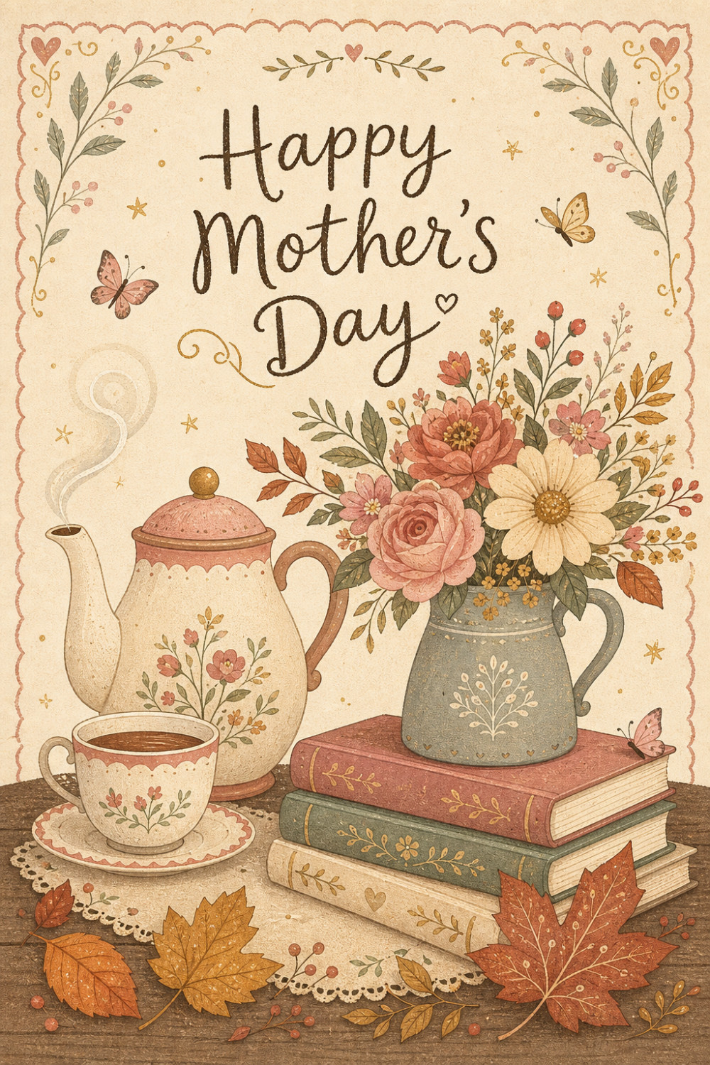 Tea Arrangement — elegant style mother's day greeting card