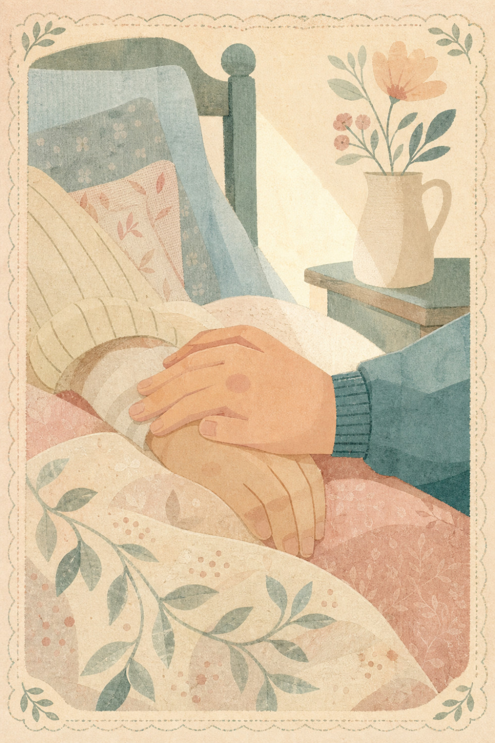 Gentle Comfort — artistic style get well soon greeting card