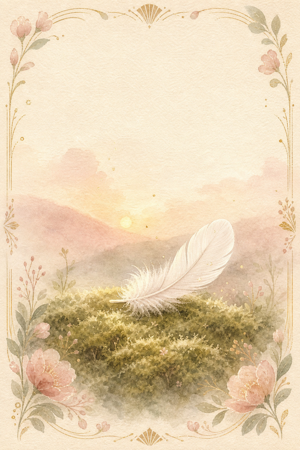 Soft Feather — elegant style sympathy greeting card