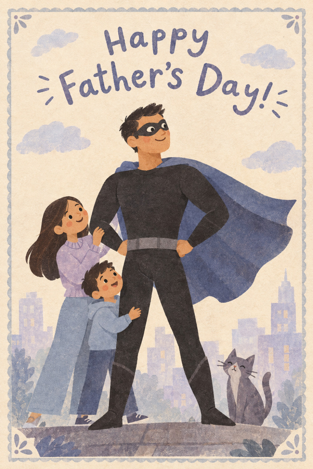 Super Dad — elegant style father's day greeting card