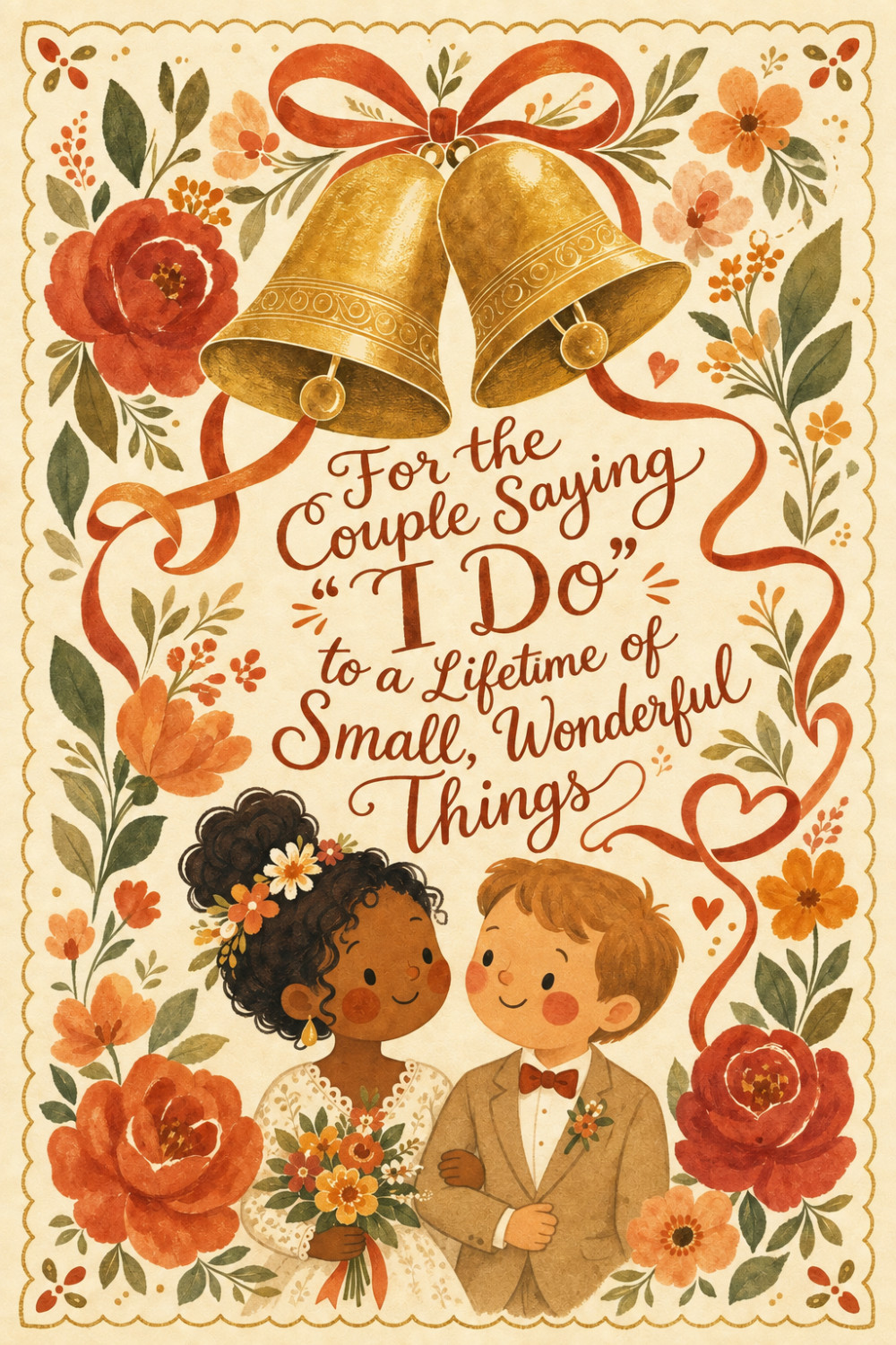 Wedding Bells — artistic style wedding greeting card