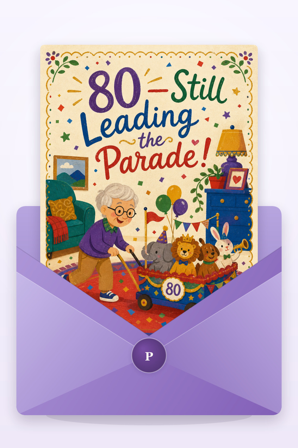 Happy Parade — colorful style birthday greeting card