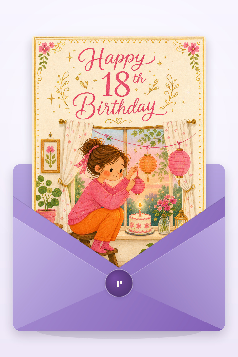 Cozy Celebration — elegant style birthday greeting card