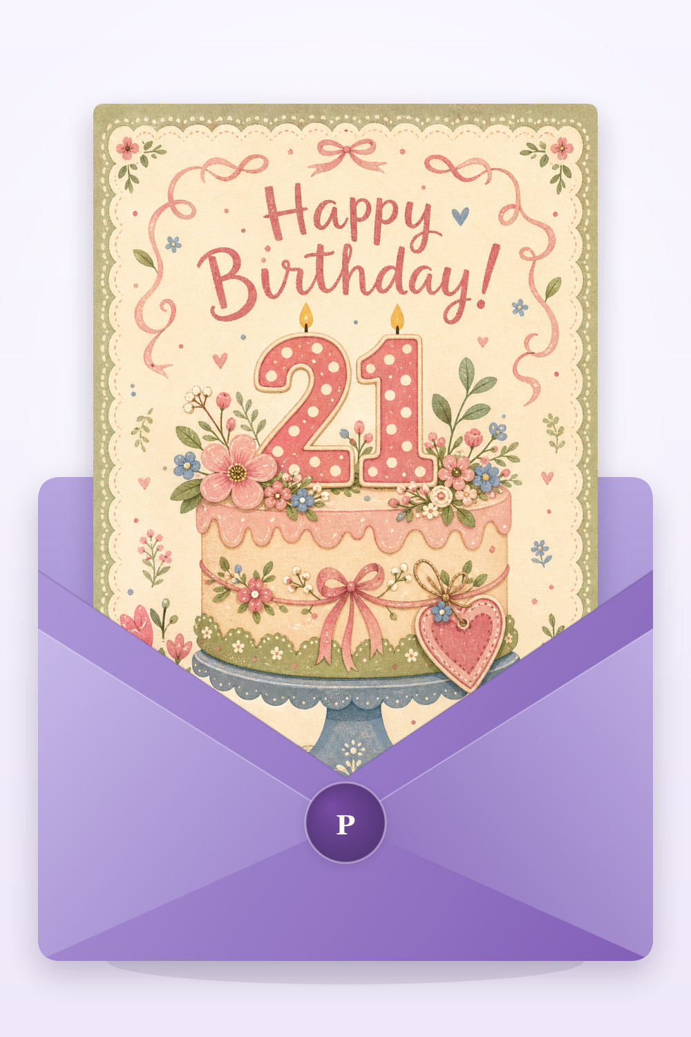 Polka Dots — artistic style birthday greeting card