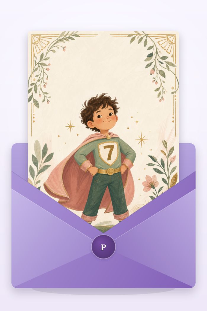 Hero Pose — elegant style birthday greeting card