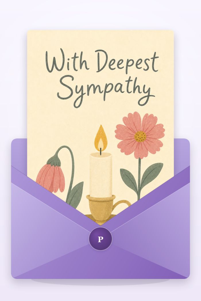 Soft Condolences — condolences greeting card