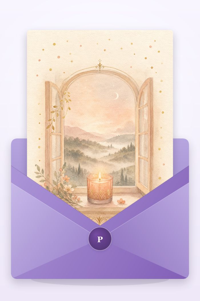 Candle Window — elegant style condolences greeting card