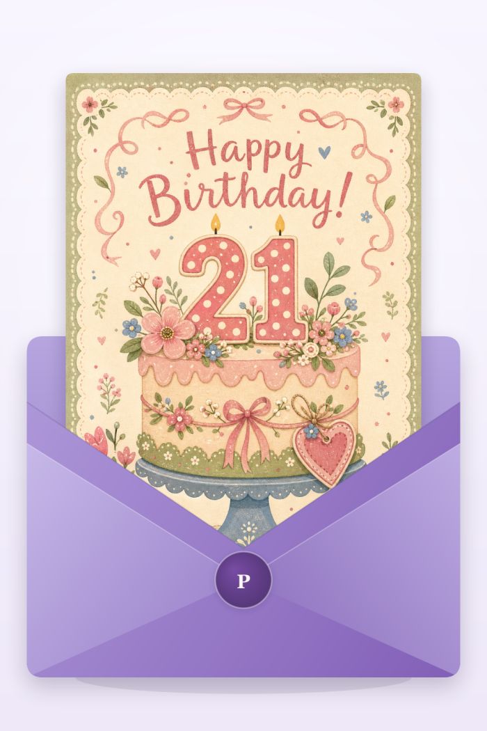 Polka Dots — artistic style birthday greeting card