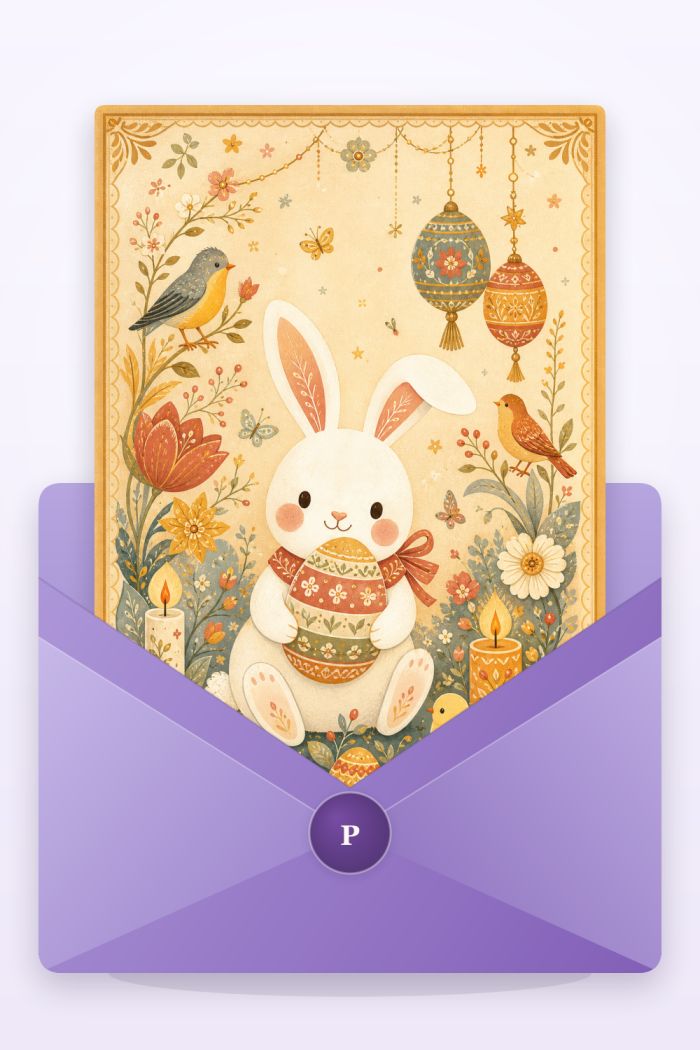 Easter Renewal — elegant style easter greeting card