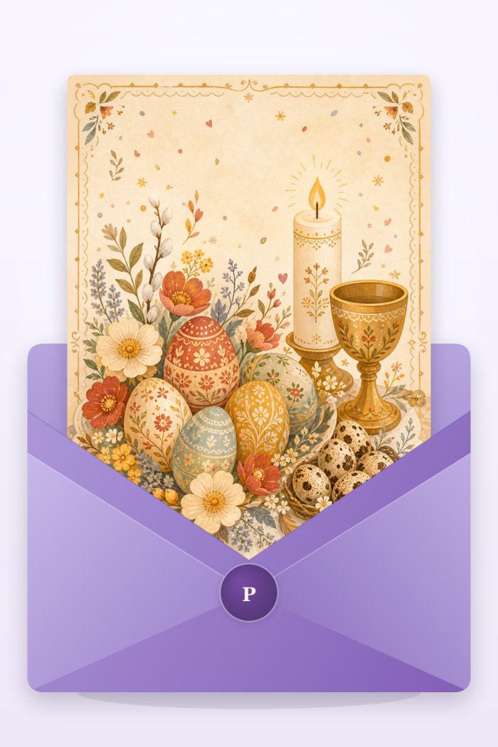 Easter Gratitude — elegant style easter greeting card