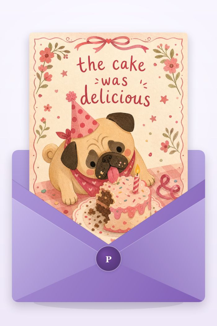 Cake Licker — colorful style birthday greeting card