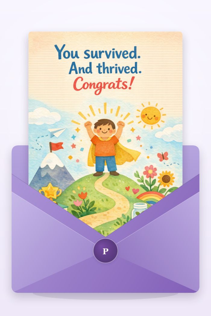 Survivor Celebrations — artistic style congratulations greeting card