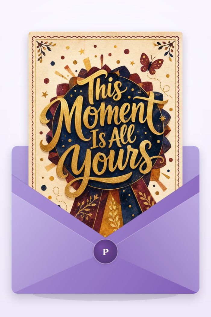 Victory Ribbon — artistic style congratulations greeting card