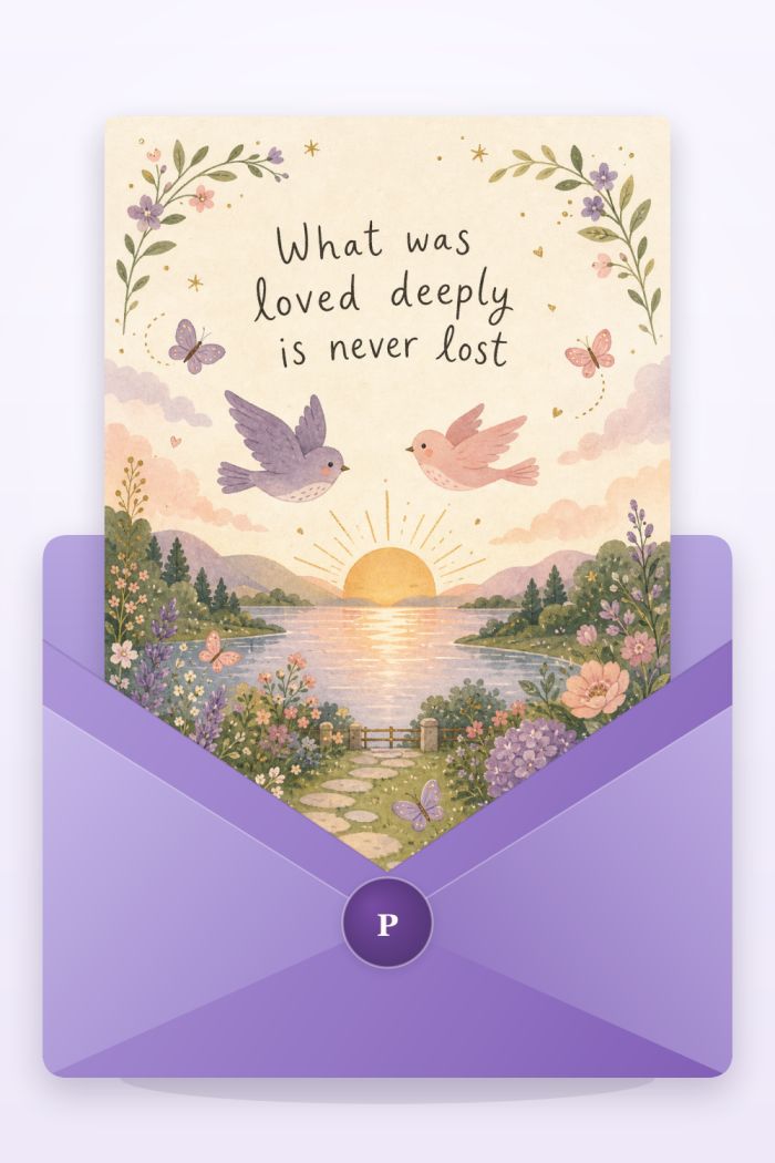Somber Light — elegant style condolences greeting card