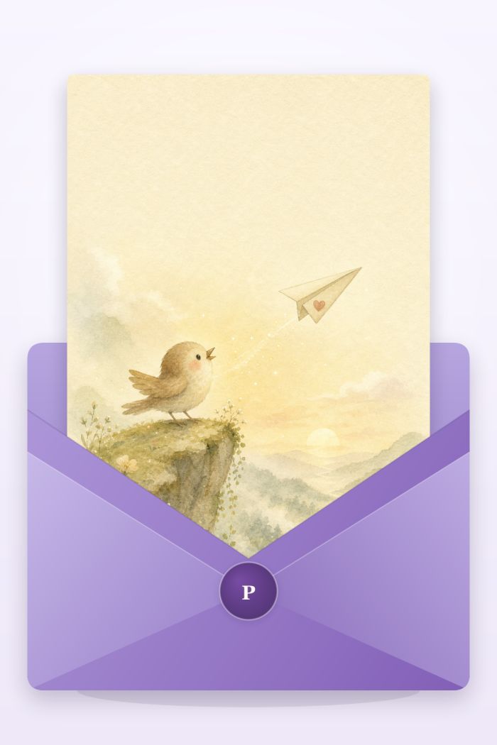 Bird Message — thinking of you greeting card