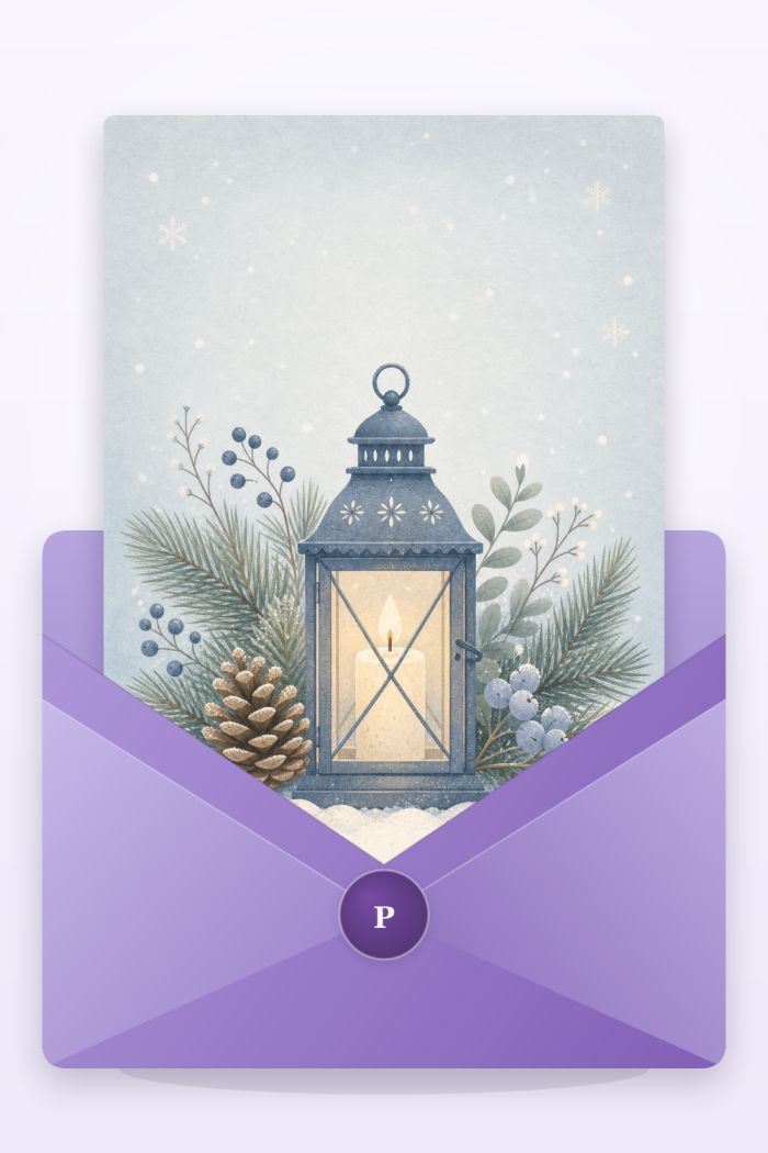 Lantern Glow — calm style condolences greeting card
