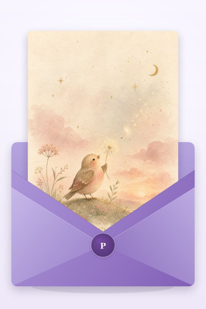Dandelion Wishes — elegant style condolences greeting card