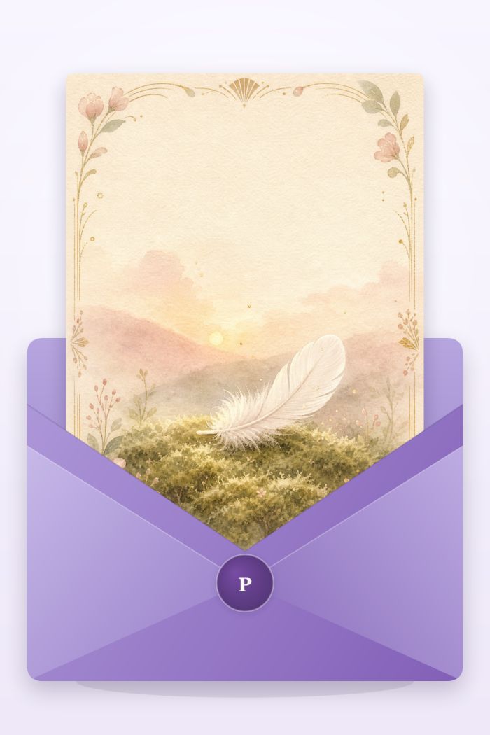 Soft Feather — elegant style sympathy greeting card