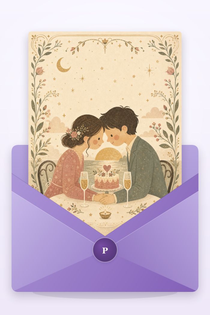 Cherished Moments — elegant style anniversary greeting card